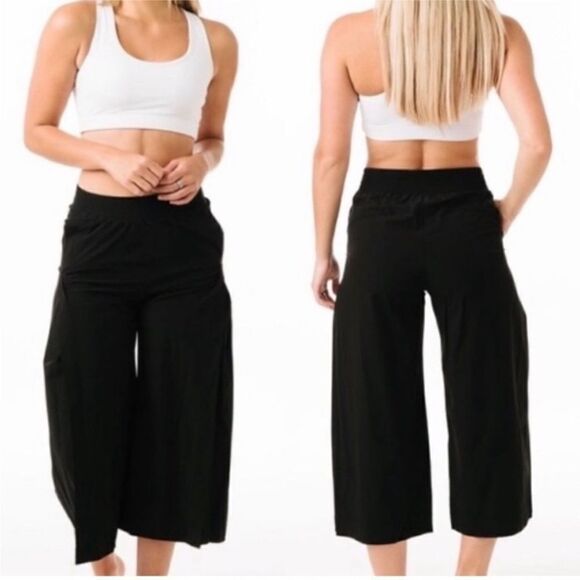 ZYIA Active Work Flow Wide Leg Gaucho Pants - Picture 3 of 10